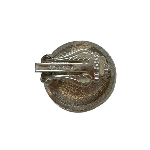 Vintage Sarah Coventry Royal Velvet Clip Earrings Stone Sparkly Holiday Party - Picture 5 of 6